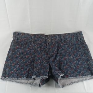 05116 Levi's floral print denim shorts 16